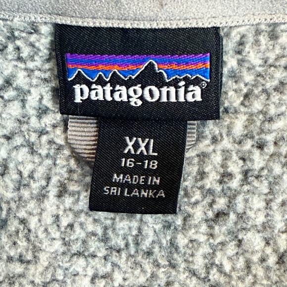 Boys PATAGONIA Better Sweater 1/4 zip pullover- stone wash. Size XXL 16/18 - Picture 5 of 7